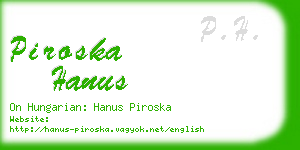 piroska hanus business card